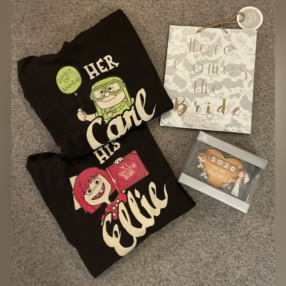 Disney Sweaters - Disney Up Bridal Gift, matching his and her sweatshirt and wedding countdown